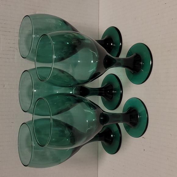 Set of 5 Vintage Libbey Goblets - Picture 2 of 14